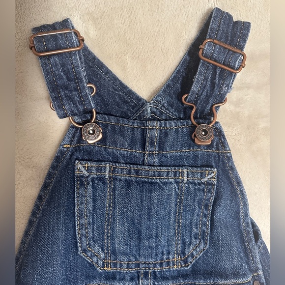 Baby Gap Toddler Dark Blue Denim Overalls Size 12-18 months - Picture 4 of 6